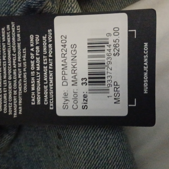 Hudson men's jeans (Zach skinny) - Picture 8 of 10